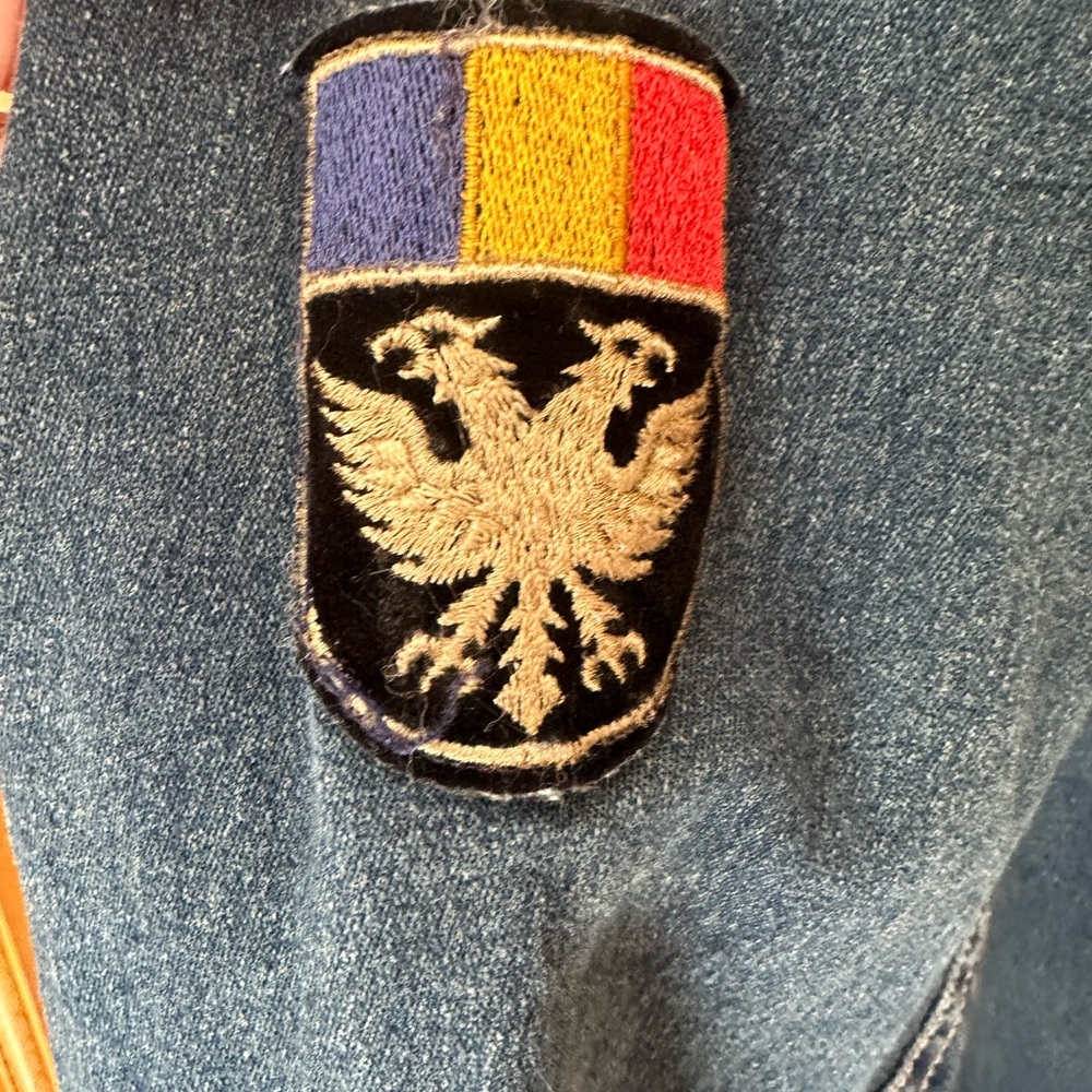 Vintage 90s Rampage Denim Dress with military patches M/L - Picture 3 of 11